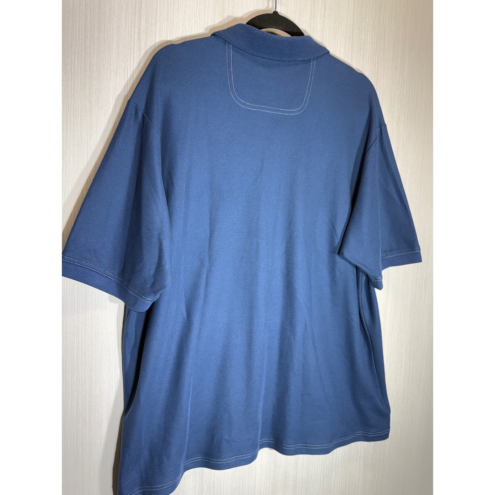 Tommy Bahama Mens XL Emfielder Supima Cotton Blue Short Sleeve Polo Shirt - Picture 12 of 13